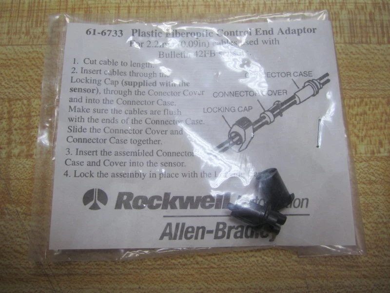 Allen Bradley 61-6733 616733 Fiberoptic Adaptor Control End 42FB Sensors
