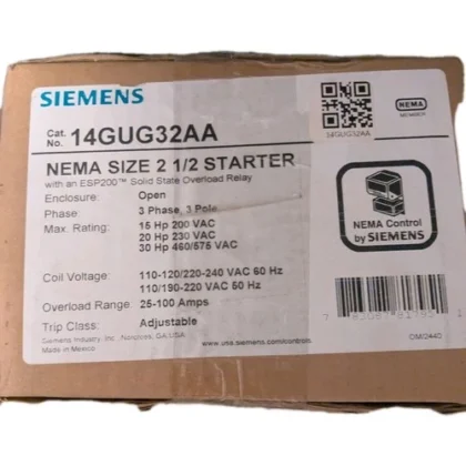 Siemens 14GUG32AA NEMA 2.5 Motor Starter ESP200 30HP 460V 3Ph NEW SEALED BOX