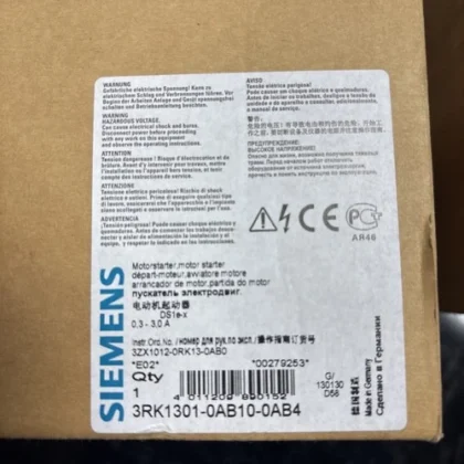 1PC SIEMENS HIGH-PERFORMANCE DIRECT STARTER 3RK1301-0AB10-0AB4 NEW