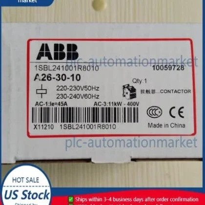 New A26-30-10 ABB AC contactors AC24V、110V、200V、220-230V US Free TAX