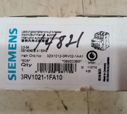 Siemens 3RV1021-1FA10 Sirius Motor Starter Contactor Circuit Breaker208 230 460