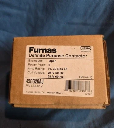 Siemens Furnas Definite Purpose Contactor 45EG20AJ 2P, 24V Coil Series C