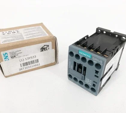 New Siemens 3RT2016-1AK61 Contactor 3P 9A 110/120V 13Y533