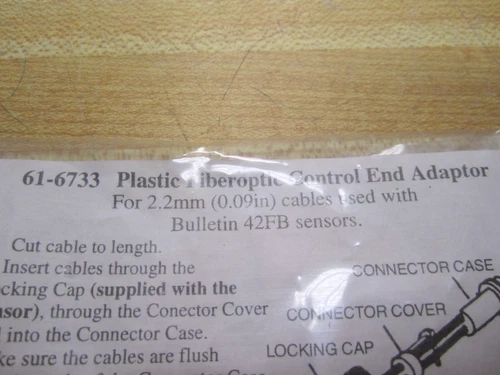 Allen Bradley 61-6733 616733 Fiberoptic Adaptor Control End 42FB Sensors