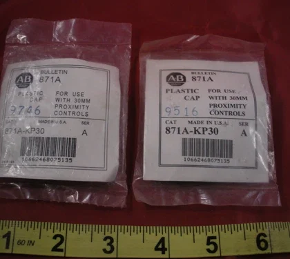 Allen Bradley 871A-KP30 Ser A Lot of (2) Sensor Cap use w 30mm Proximity Control