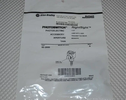 ONE NEW ALLEN BRADLEY 1mm APERTURE KIT FOR 42EF SENSORS 60-2660