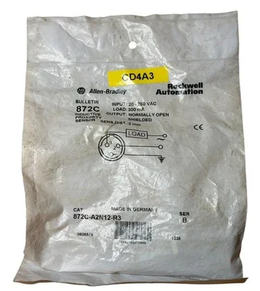 Allen-Bradley 872C-A2N12-R3 Inductive Proximity Sensor 12mm Barrel 20-250VAC