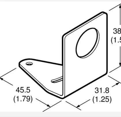 18mm Sensor Mounting Bracket Right Angle Allen Bradley 60-2664 Zinc Plated Steel