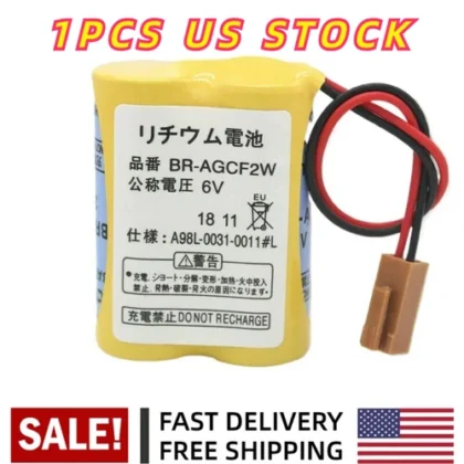 6V BR-AGCF2W PLC Battery for Fanuc A98L-0031-0011 Control Quick Delivery W/ Plug