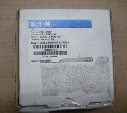 12vdc 1.25A power supply Eaton PSG15E12SP 100-240vac input NIB