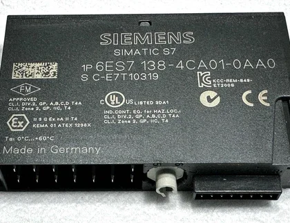 Siemens Somatic S7 6ES7 138-4CA01-0AA0 Power Supply Module