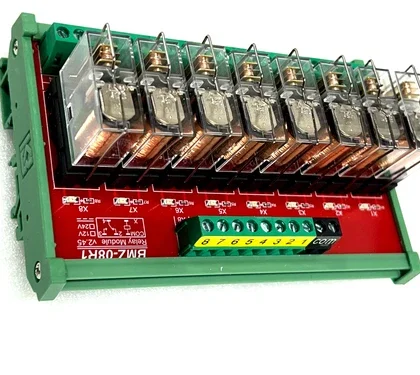 24vdc 8 Channel Relay Module Omron g2r-1 relays SPDT output DIN Rail Mount