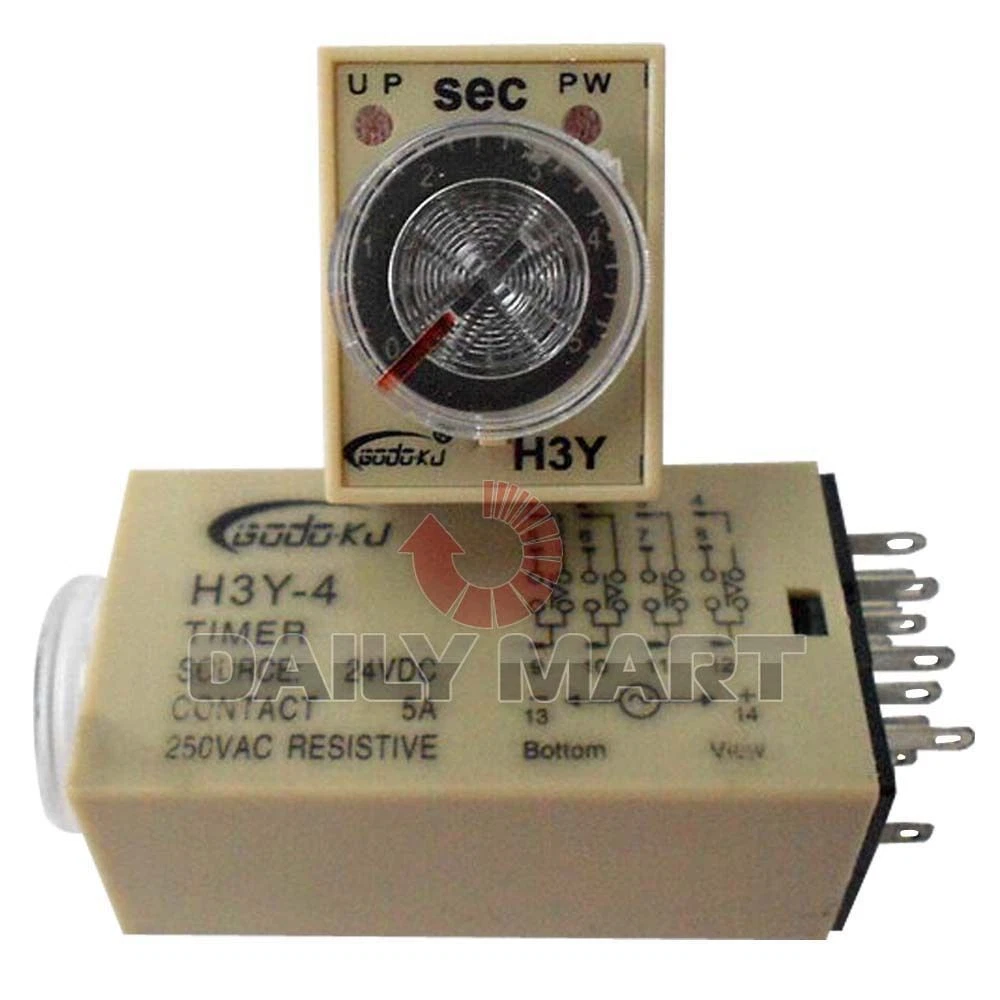 NEW Omron H3Y-4 24VDC 5S Solid-State Timer 4PDT