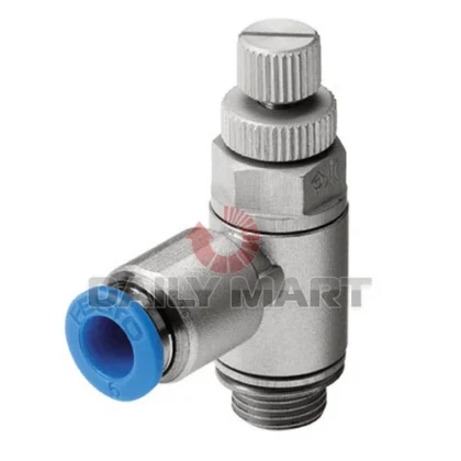 FESTO NEW GRLA-M5-QS-6-RS-D PLC FLOW CONTROL VALVE EXHAUST AIR