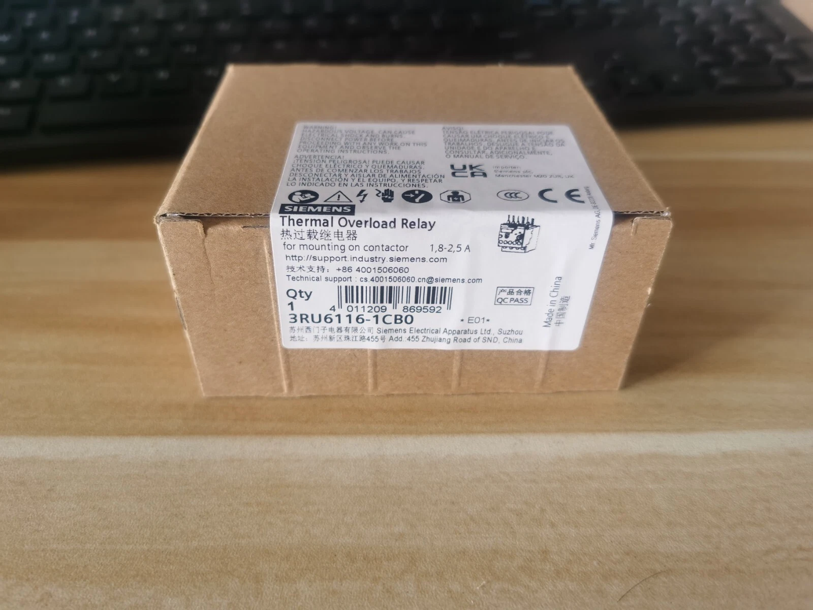 Siemens 3RU6116-1KB0 Relay Térmico