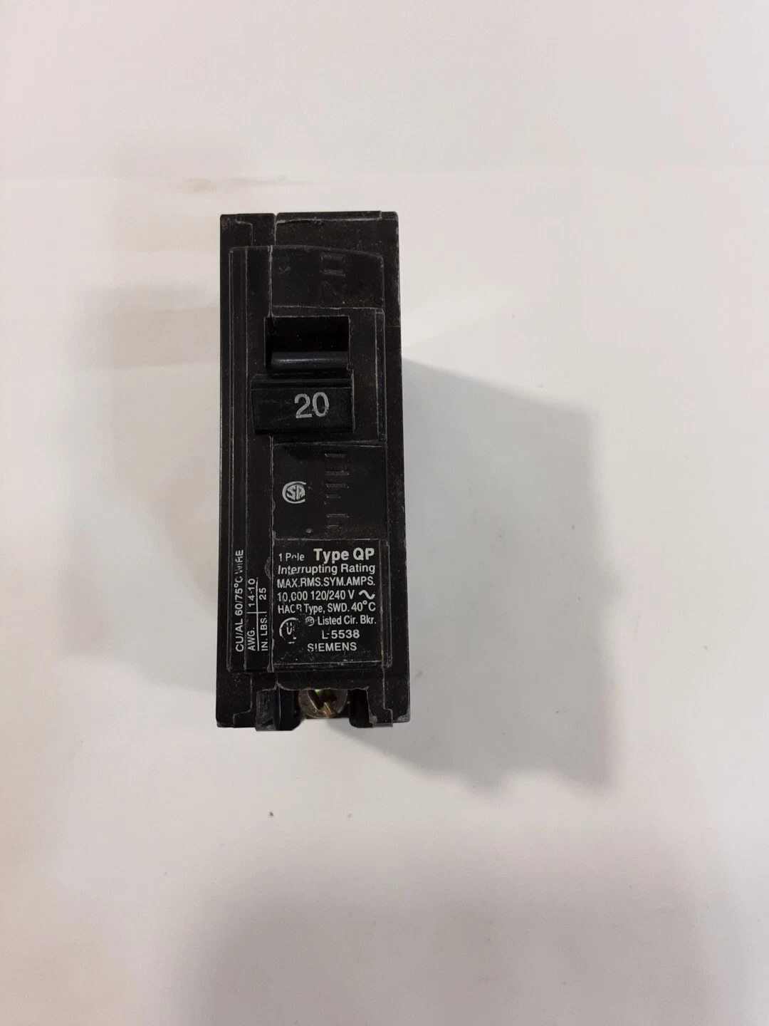 Siemens Q120 Interruptor Automático 20-Amp 120/240V