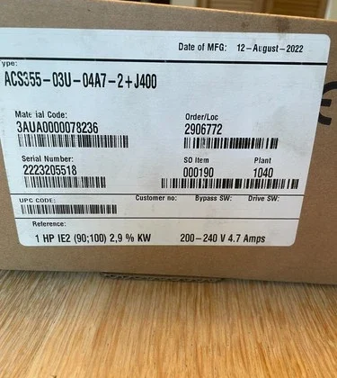 ABB ACS355-03U-04A7-2 Variador de Frecuencia