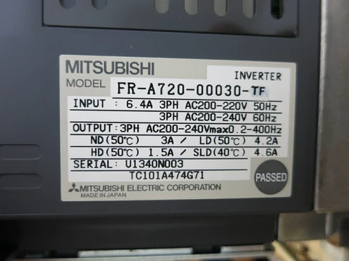 Mitsubishi FR-A720-00030-TF Inversor