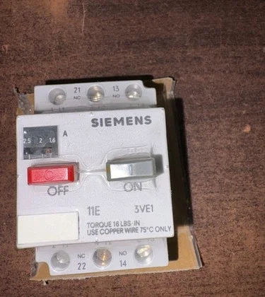 Siemens 3VE1010-2H Manual Motor Starter