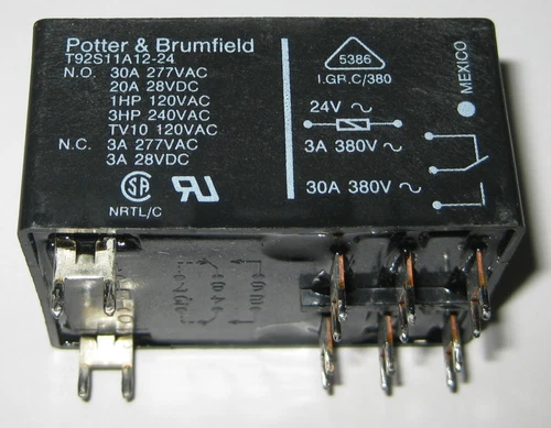 Potter & Brumfield 24 VAC 30A DPDT Relay