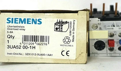 Siemens 3UA52 00-1H Relé de Sobrecarga