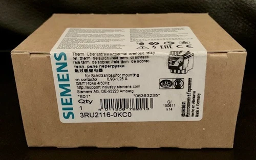 Siemens 3RU2116-0KC0 Relé Térmico SIRIUS