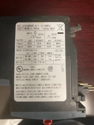 Siemens 3RU2116-1FB0 Relé Térmico