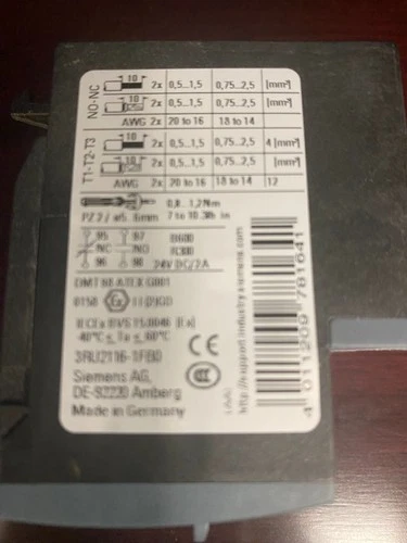 Siemens 3RU2116-1FB0 Relé Térmico