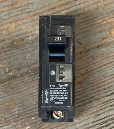 Siemens Q120 Interruptor de Circuito 1 Polo 20A 60Hz 120/240V
