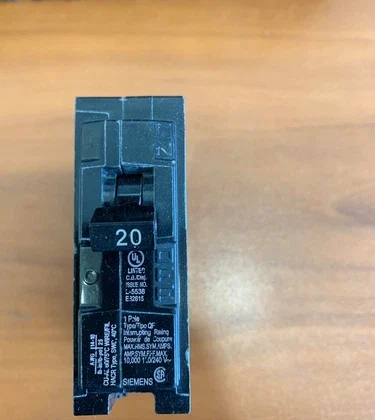 Siemens 20A Interruptor de Circuito 1 Polo Tipo QP
