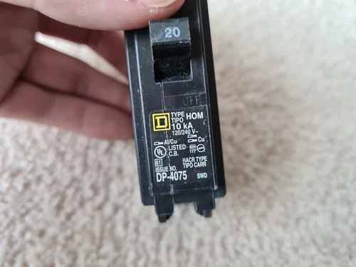 Square D QOB DP4075 Interruptor de Circuito