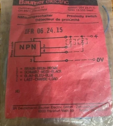 Baumer Electric IFR 06.24.15 Sensor de Proximidad