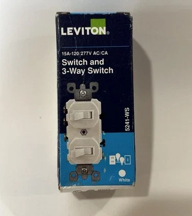 Leviton 15A-120/277V AC/CA Switch y 3-Way Switch FNFP