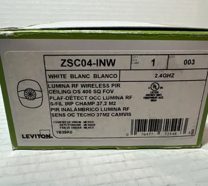 Leviton ZSC04-INW Sensor de Ocupación